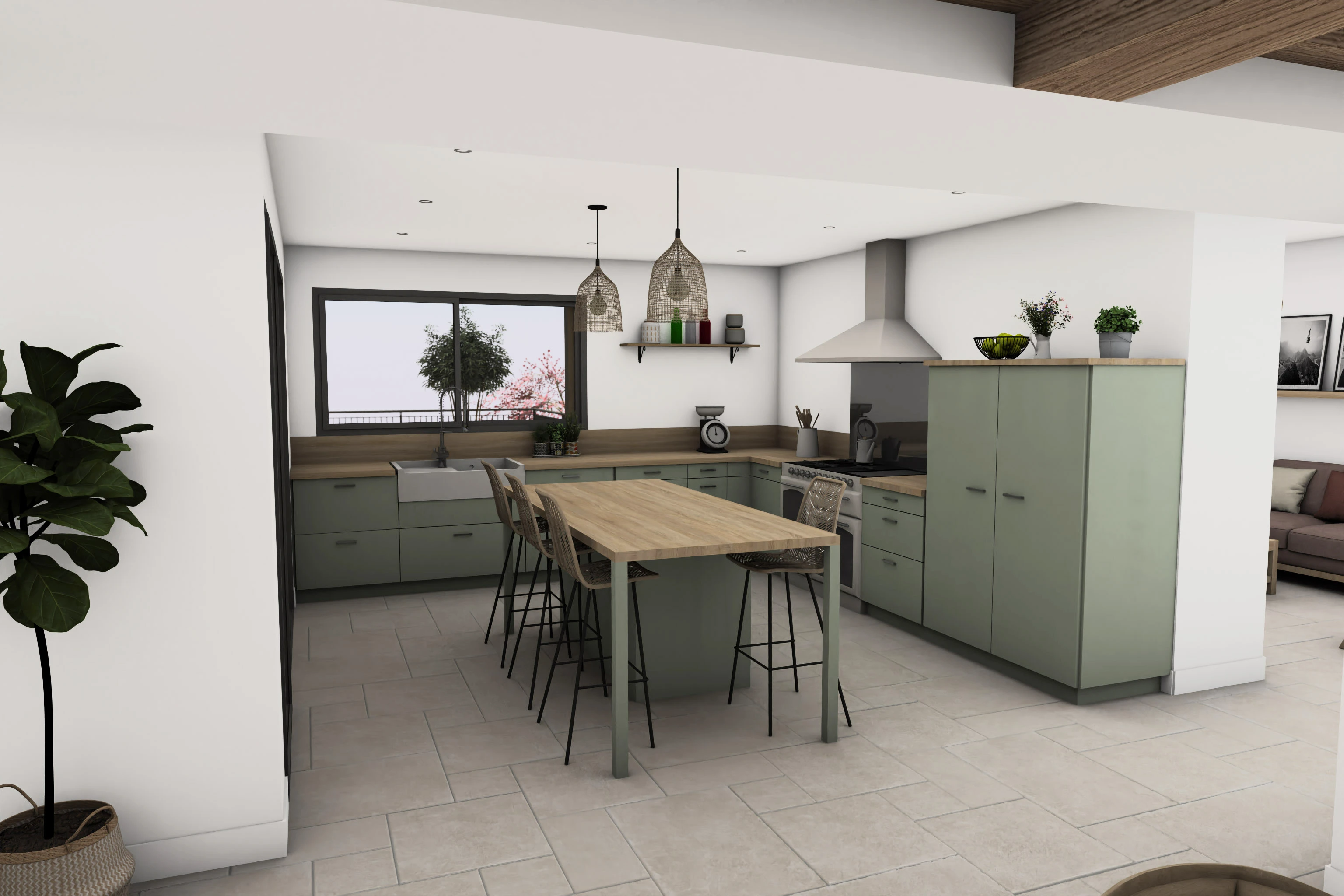 Rendu 3D intérieur – vue 1