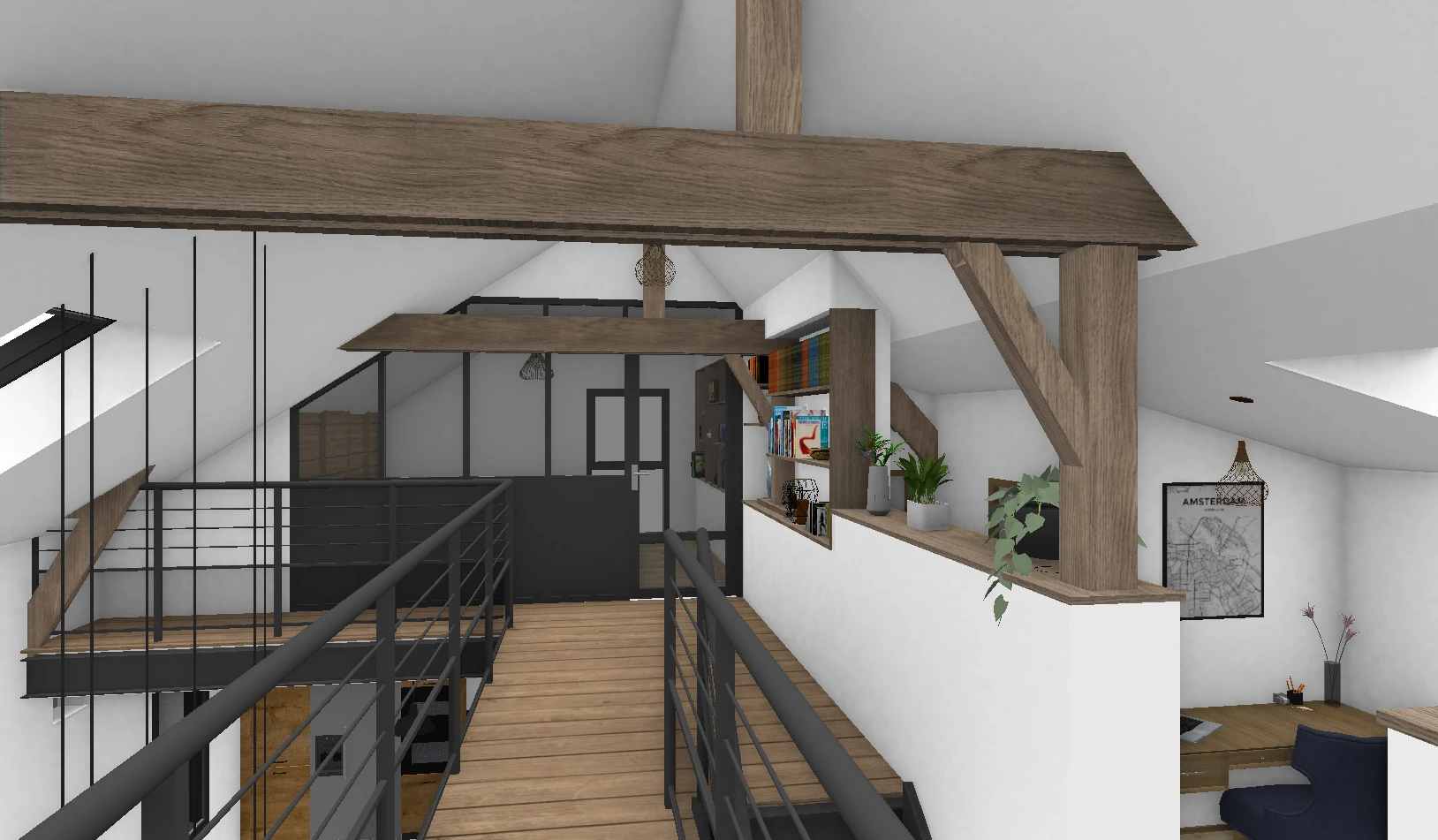 Passerelle vue 2 — rendu 3D