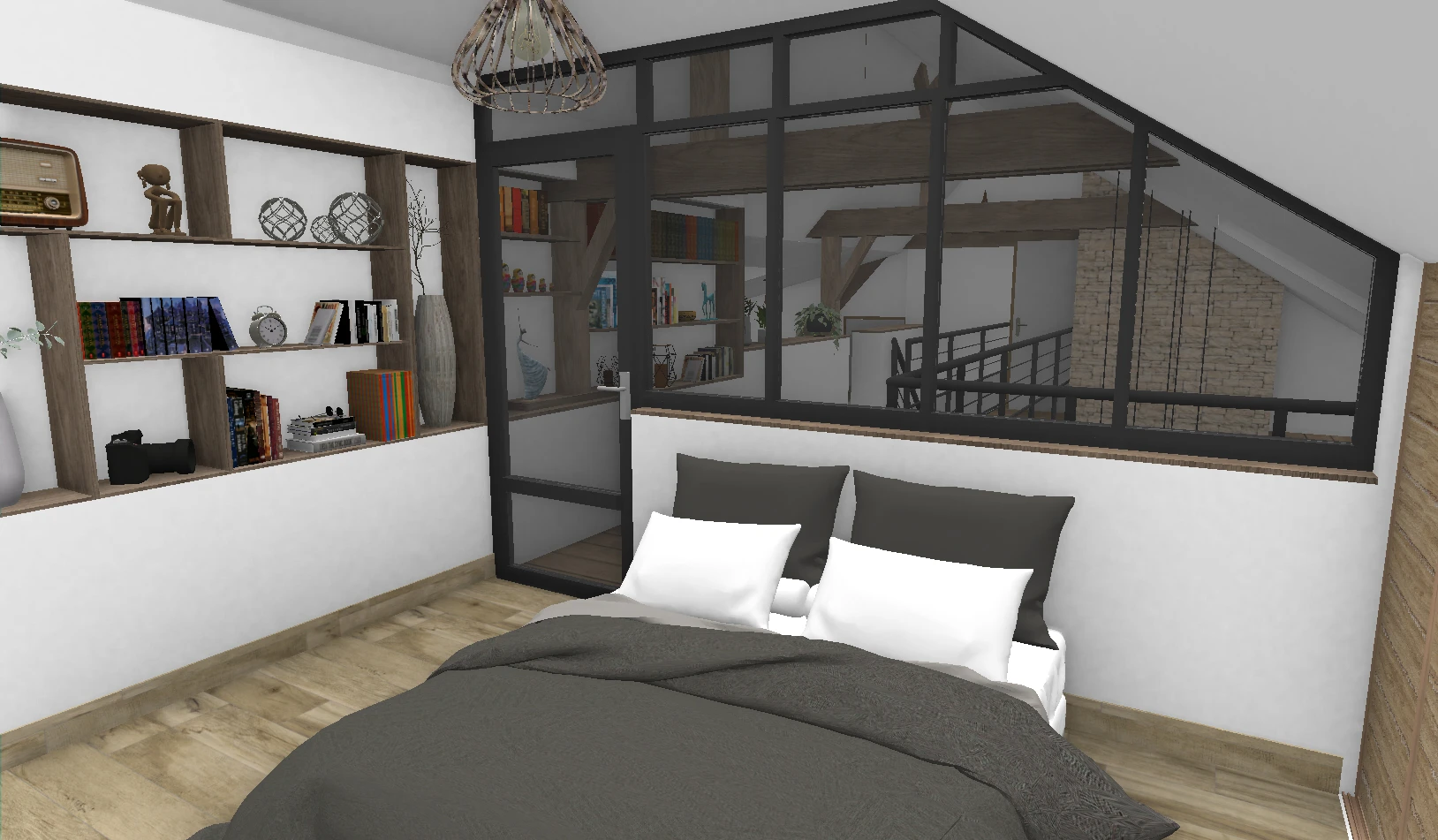 Verrière double hauteur — rendu 3D