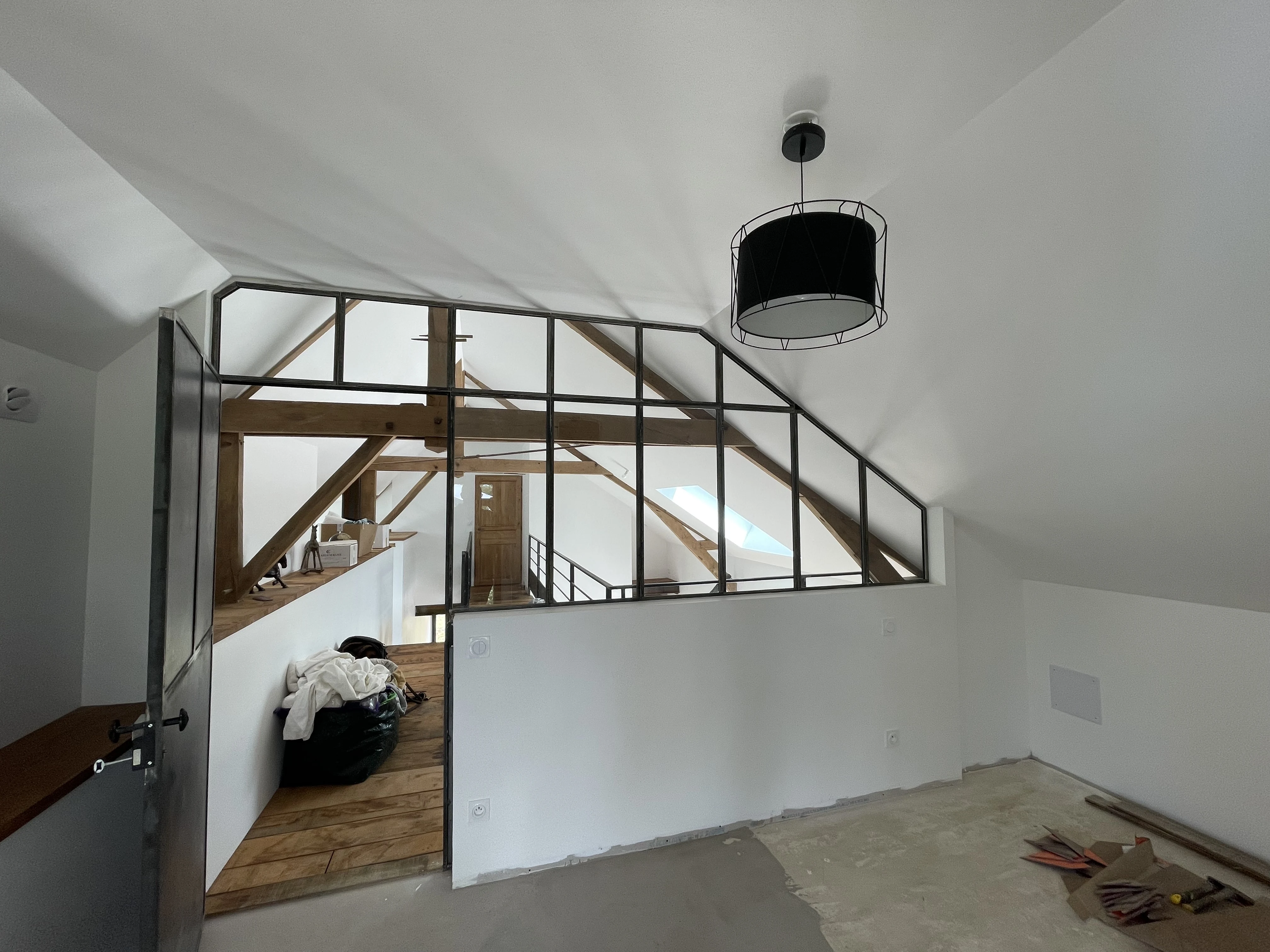 Verre trempé — verrière double hauteur