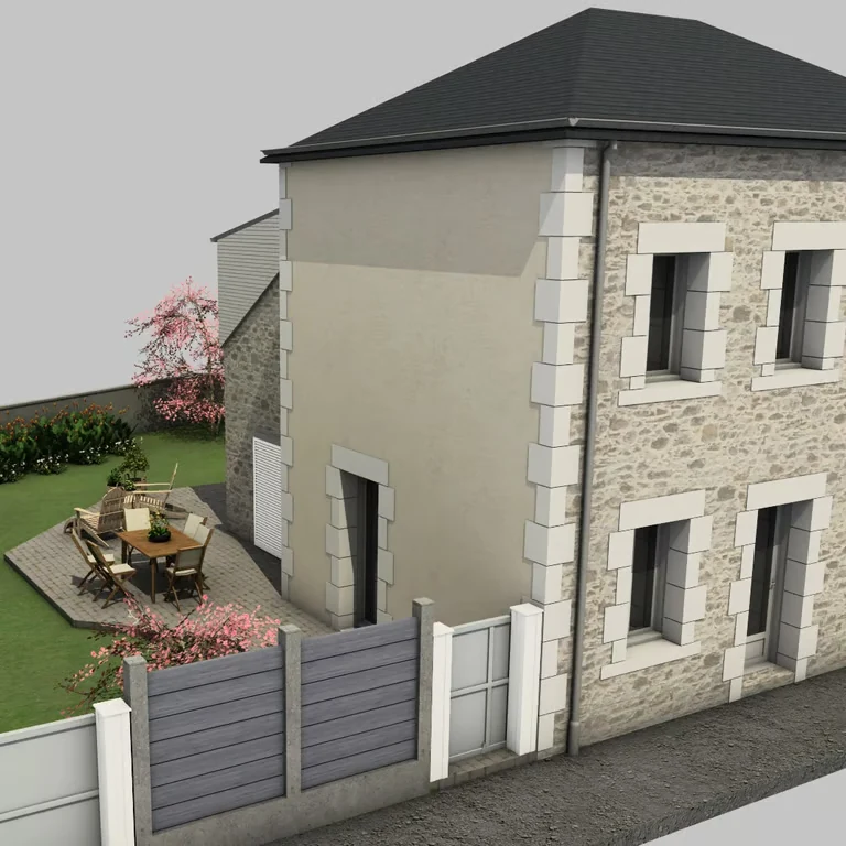 Rendu 3D façade – vue 1