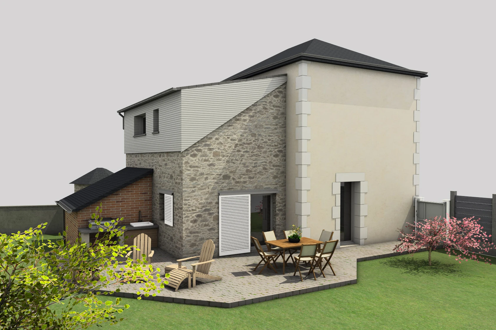 Rendu 3D façade – vue 2